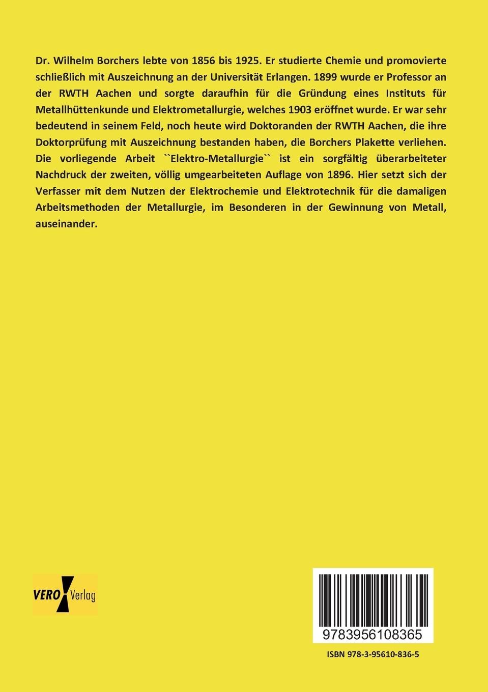 Rückseitencover Elektro-Metallurgie