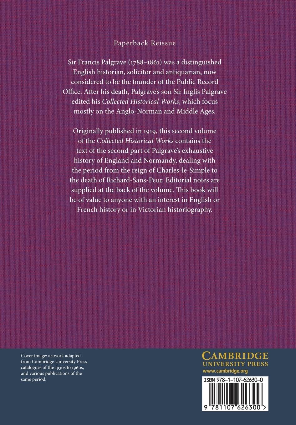 Rückseitencover The Collected Historical Works of Sir Francis Palgrave, K.H.