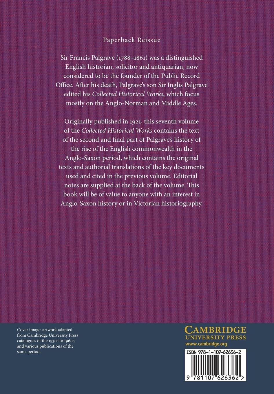 Rückseitencover The Collected Historical Works of Sir Francis Palgrave, K.H.