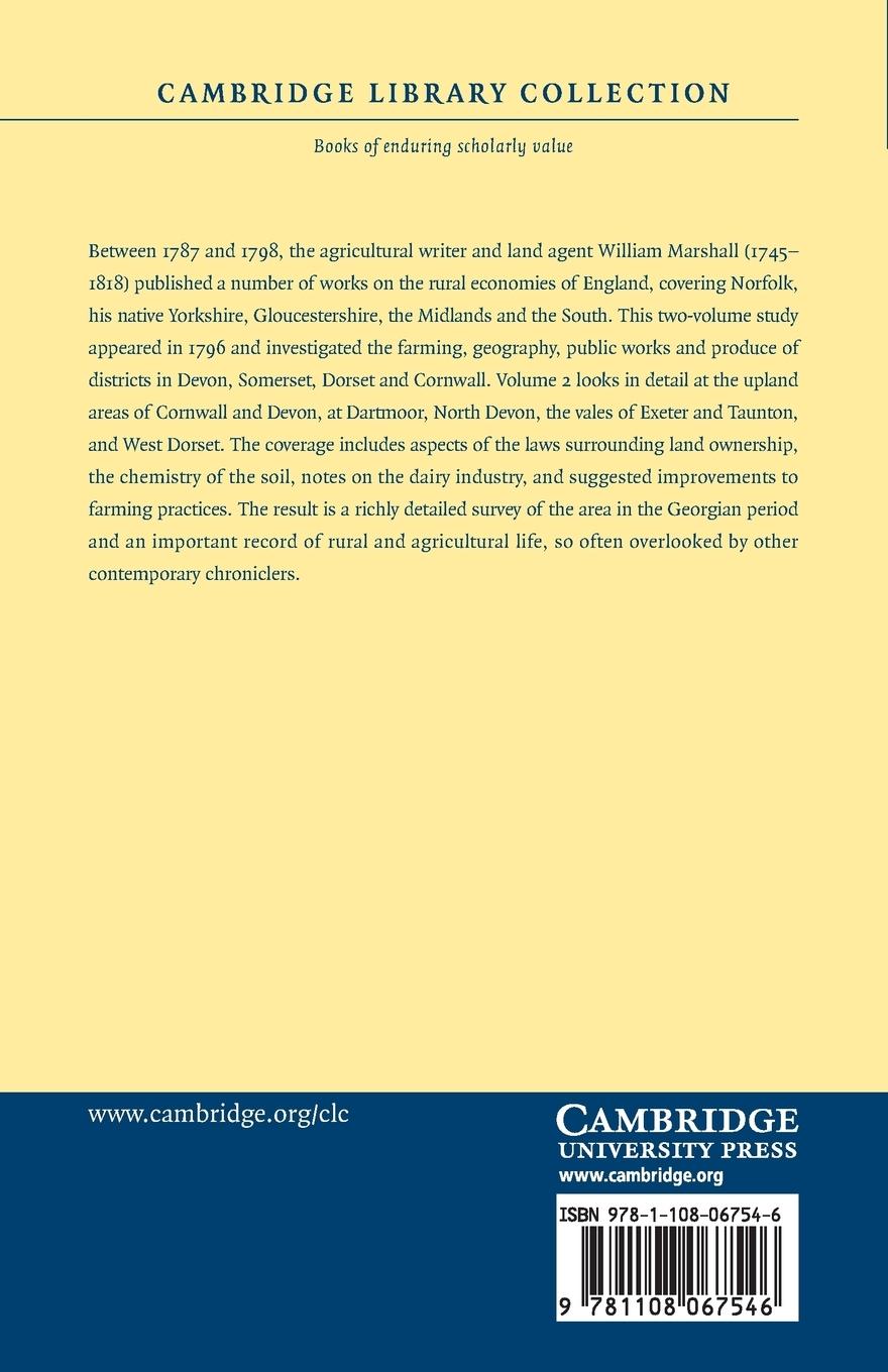 Rückseitencover The Rural Economy of the West of England