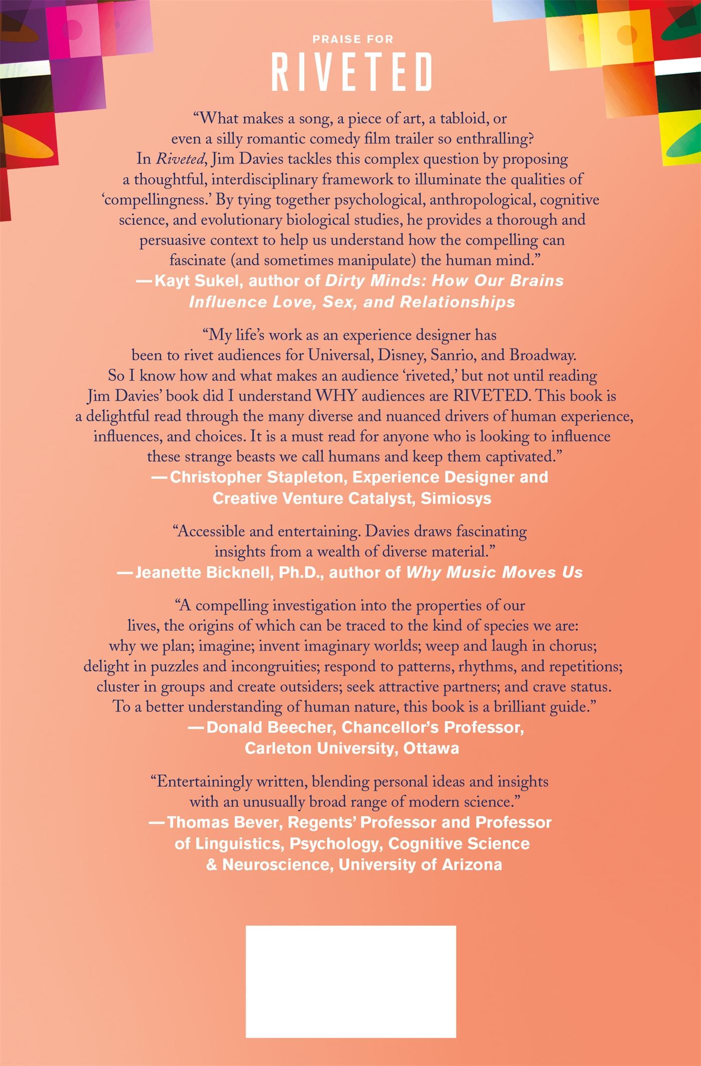 Rückseitencover Riveted: The Science of Why Jokes Make Us Laugh, Movies Make Us Cry, and Religion Makes Us Feel One with the Universe