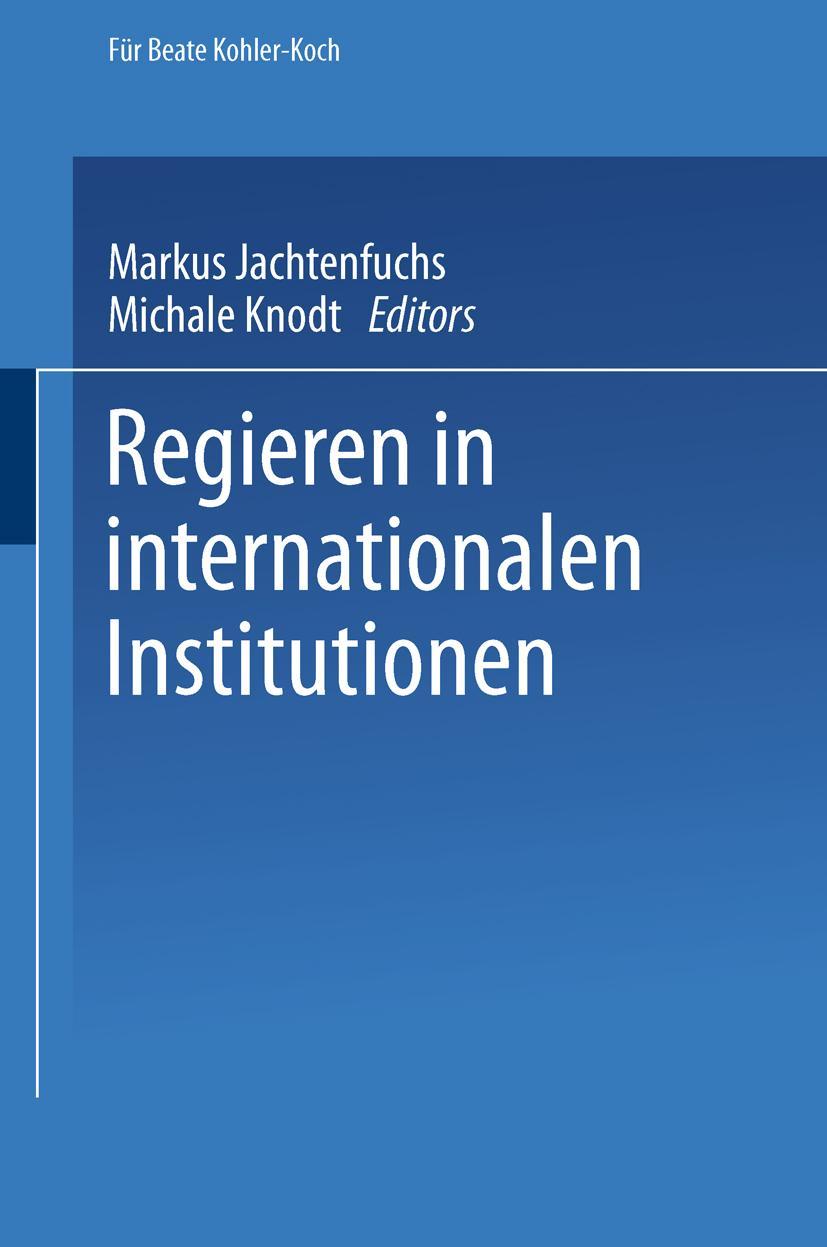 Vorderes Coverbild Regieren in internationalen Institutionen