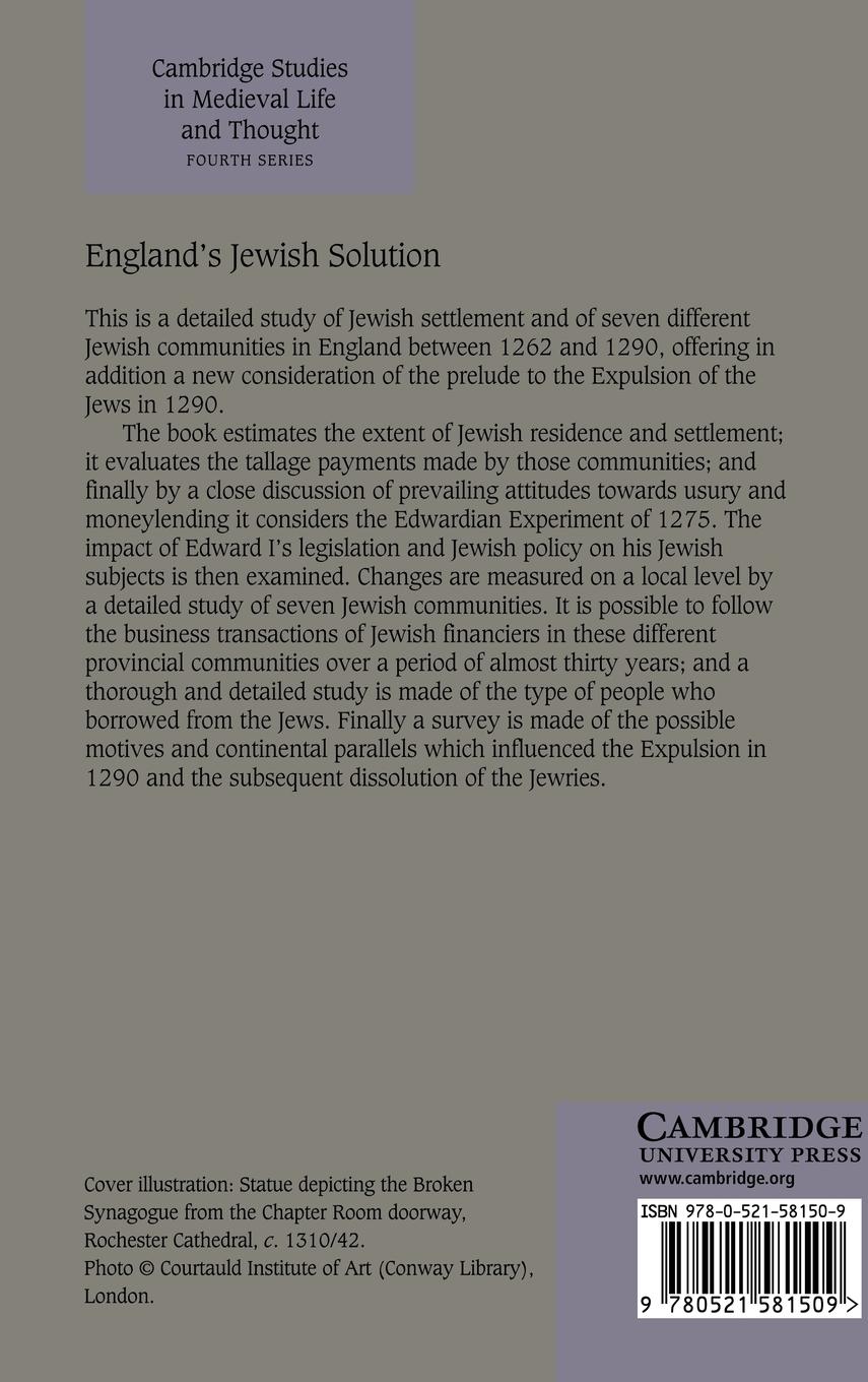 Rückseitencover England's Jewish Solution