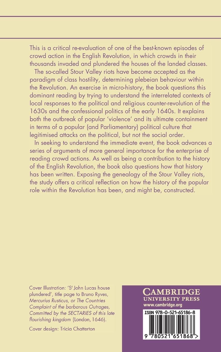 Rückseitencover Understanding Popular Violence in the English Revolution