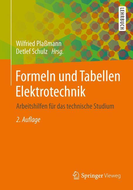 Rückseitencover Formeln und Tabellen Elektrotechnik