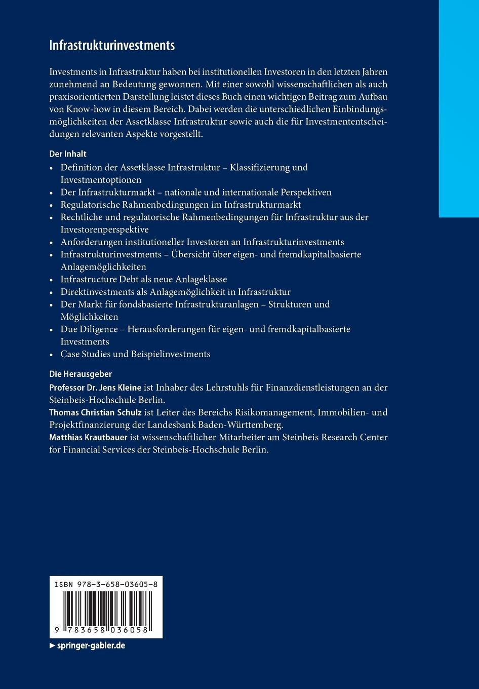 Rückseitencover Infrastrukturinvestments