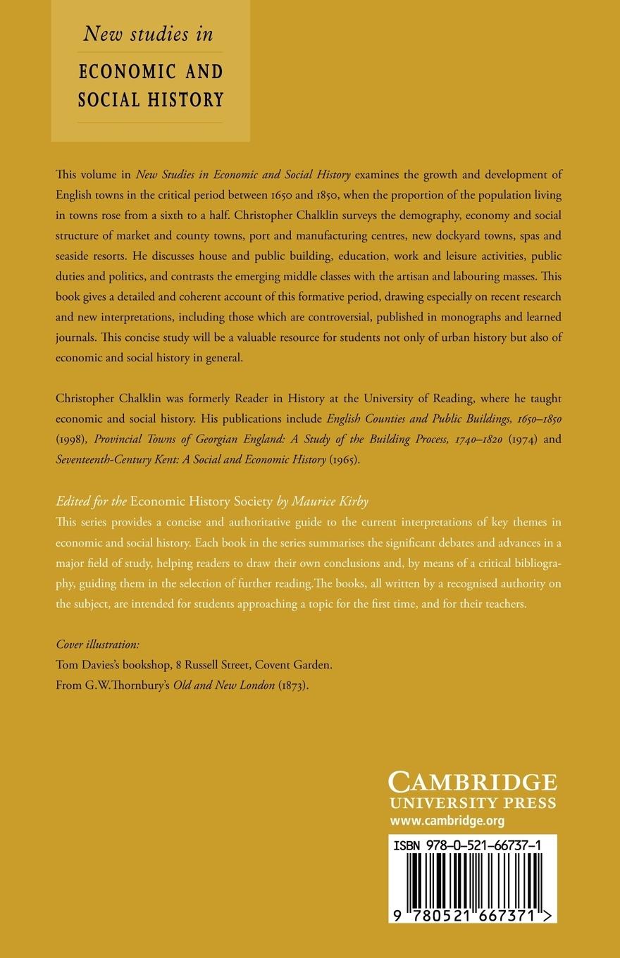 Rückseitencover The Rise of the English Town, 1650 1850