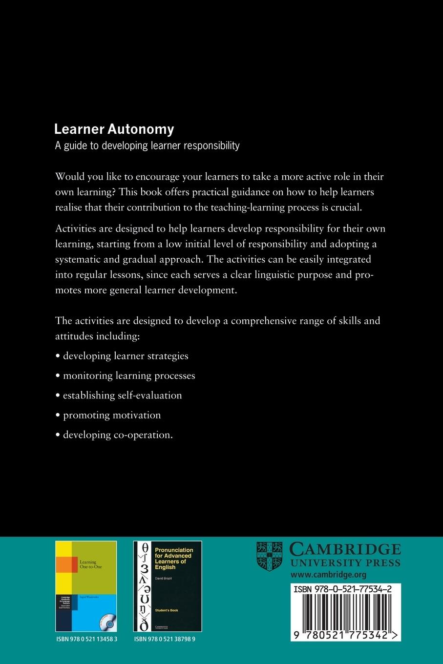 Rückseitencover Learner Autonomy