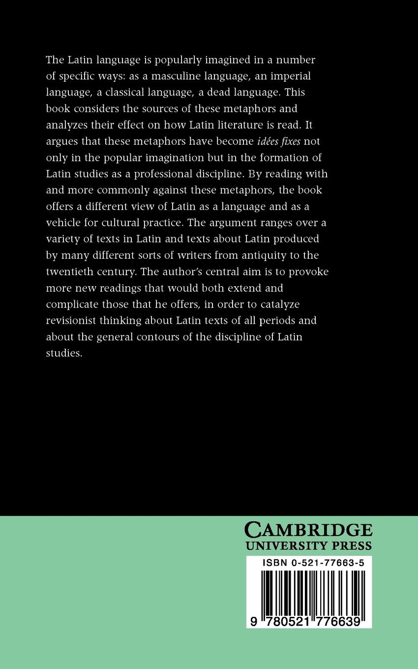 Rückseitencover Latin Language and Latin Culture