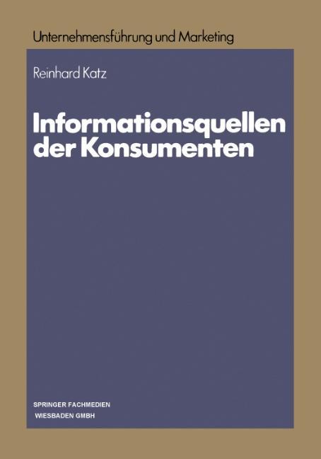 Vorderes Coverbild Informationsquellen der Konsumenten