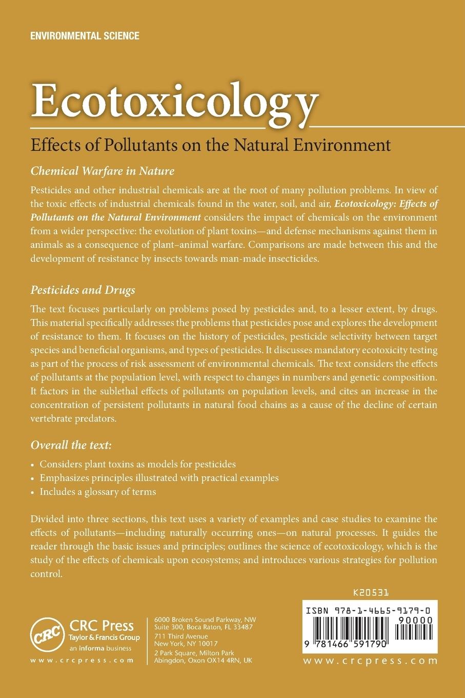 Rückseitencover Ecotoxicology
