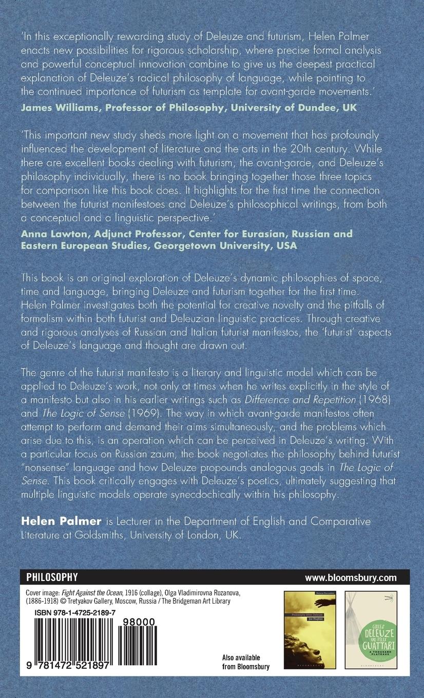 Rückseitencover Deleuze and Futurism