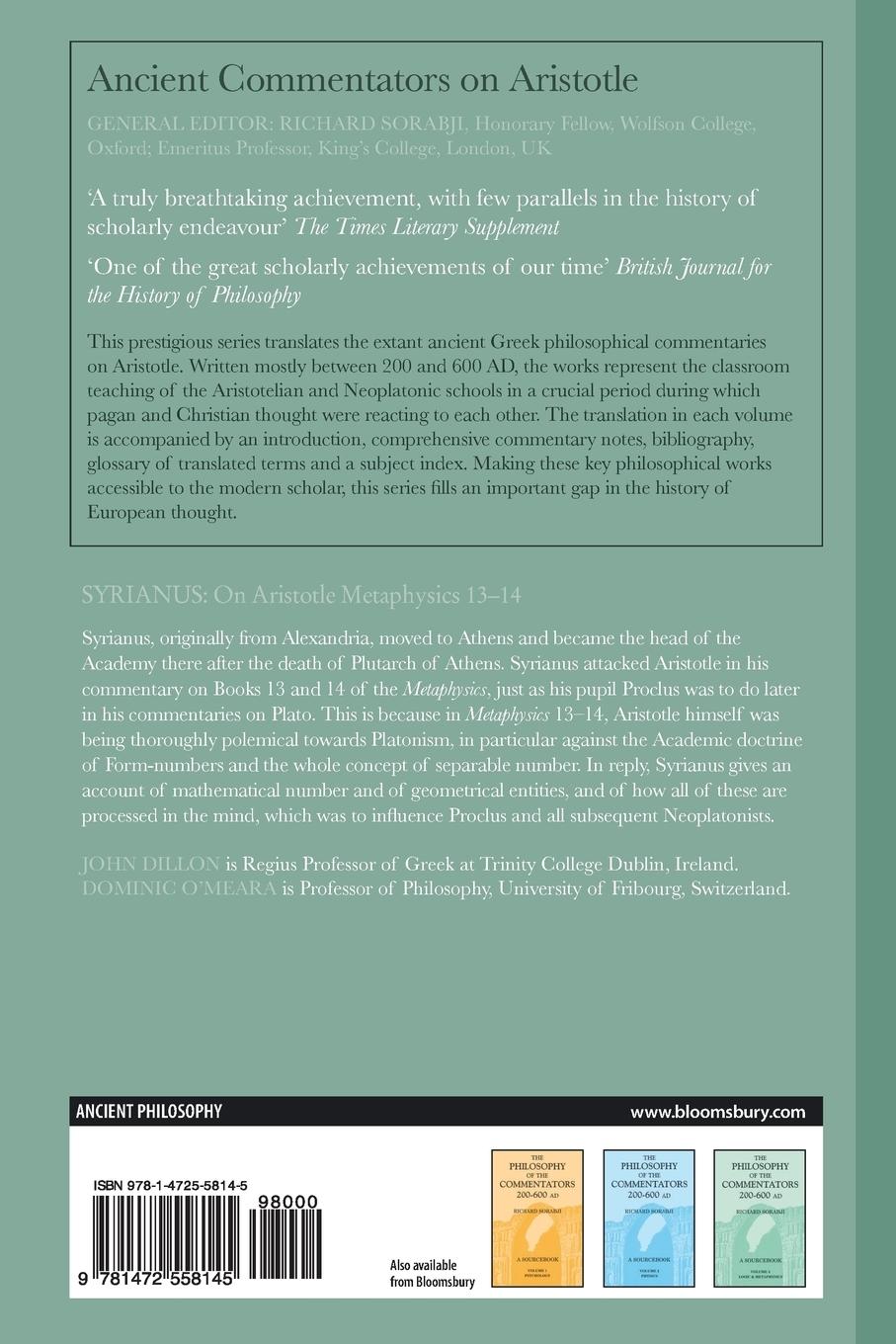 Rückseitencover Syrianus