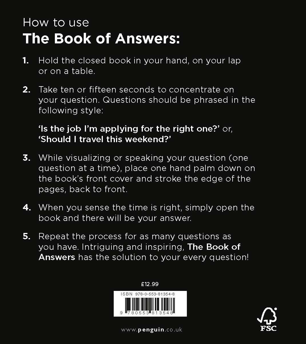 Rückseitencover The Book Of Answers