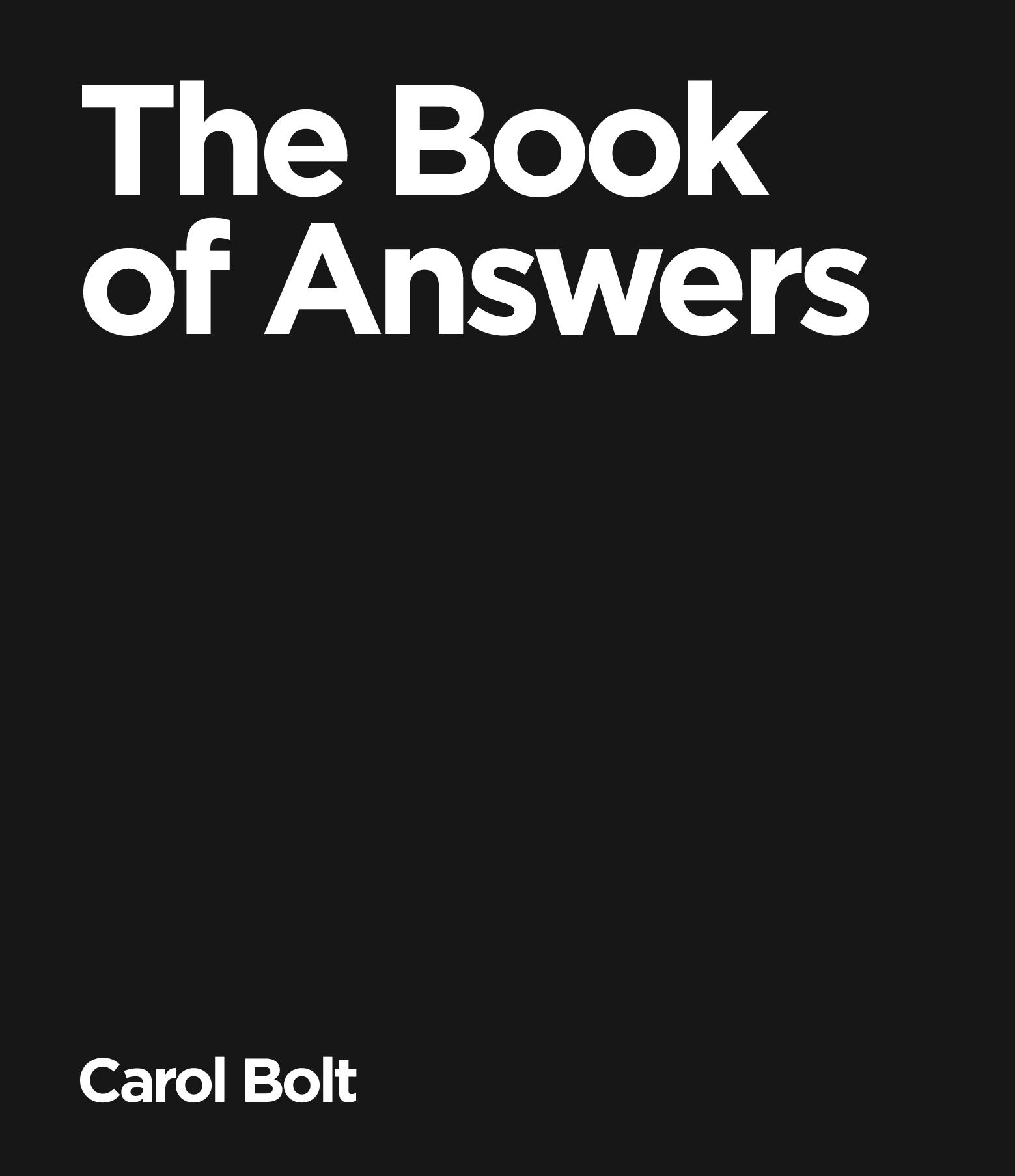 Vorderes Coverbild The Book Of Answers
