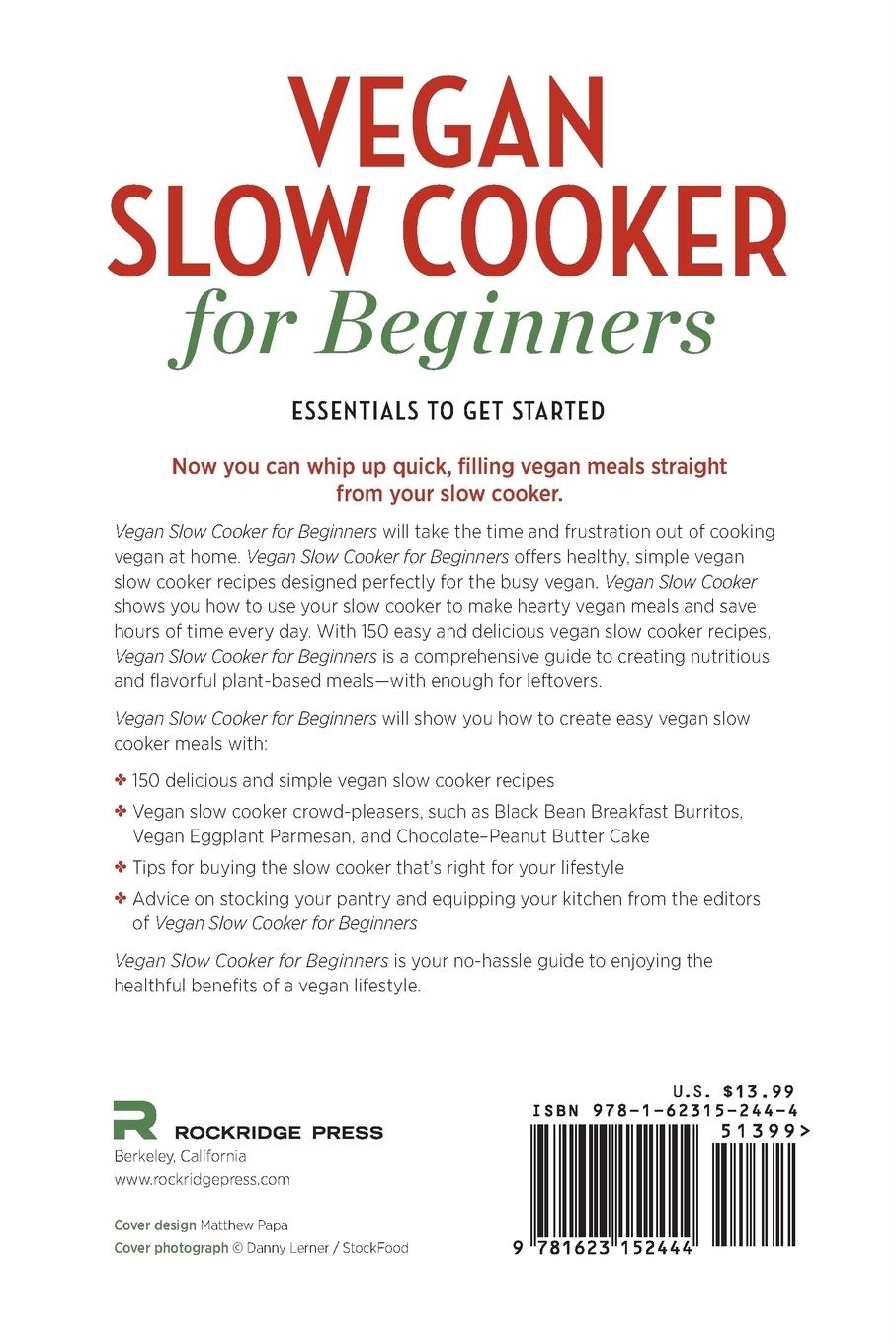 Rückseitencover Vegan Slow Cooker for Beginners