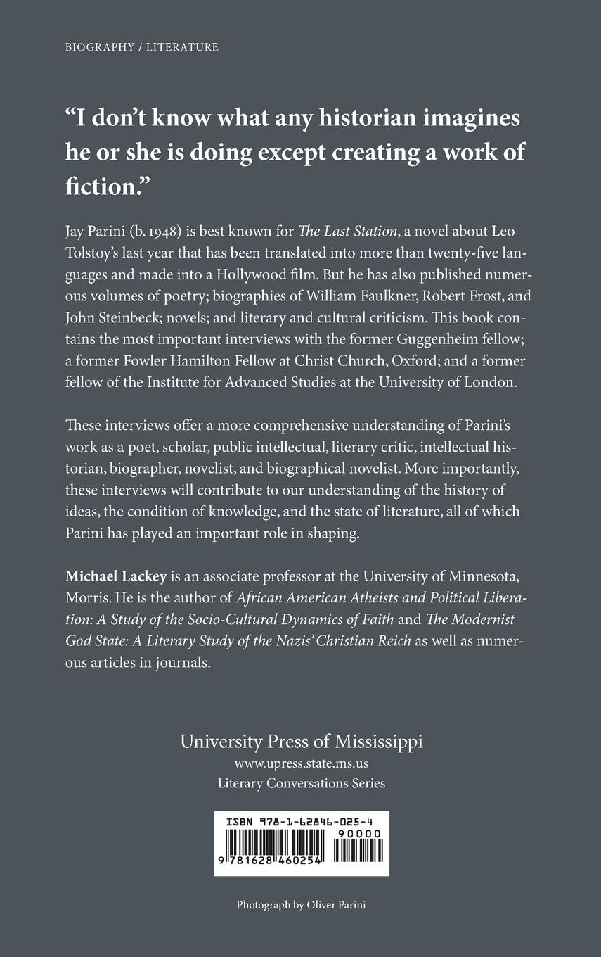 Rückseitencover Conversations with Jay Parini