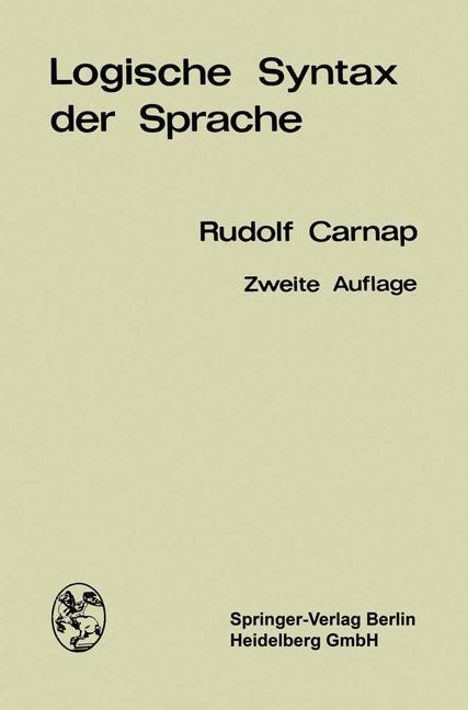 Vorderes Coverbild Logische Syntax der Sprache