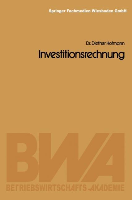 Vorderes Coverbild Investitionsrechnung