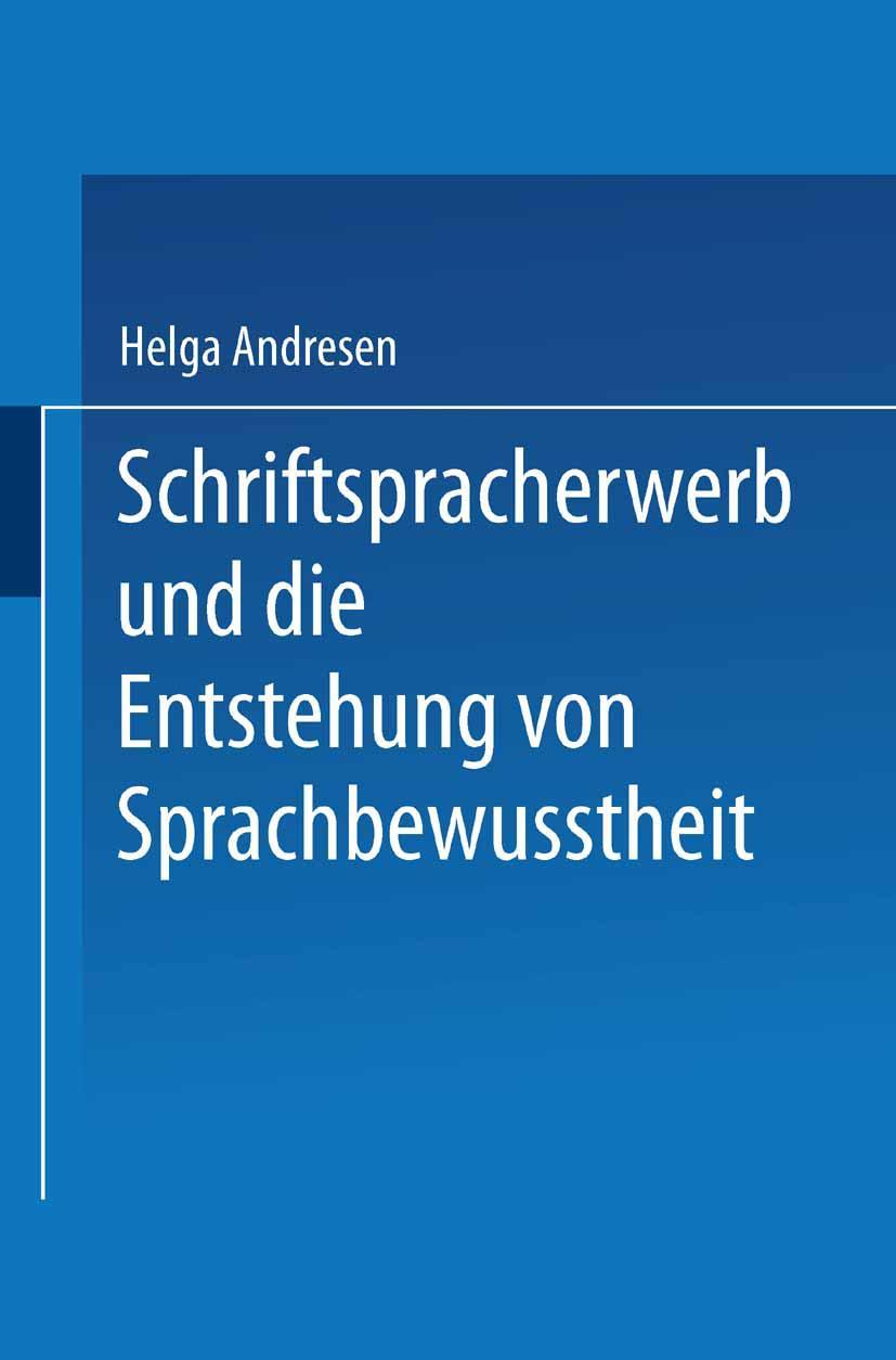 Vorderes Coverbild Schriftspracherwerb und die Entstehung von Sprachbewußtheit
