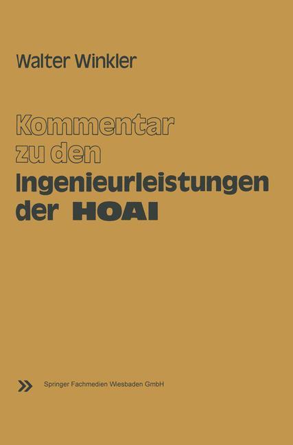 Vorderes Coverbild Kommentar zu den Ingenieurleistungen der Honorarordnung für Architekten und Ingenieure (HOAI)