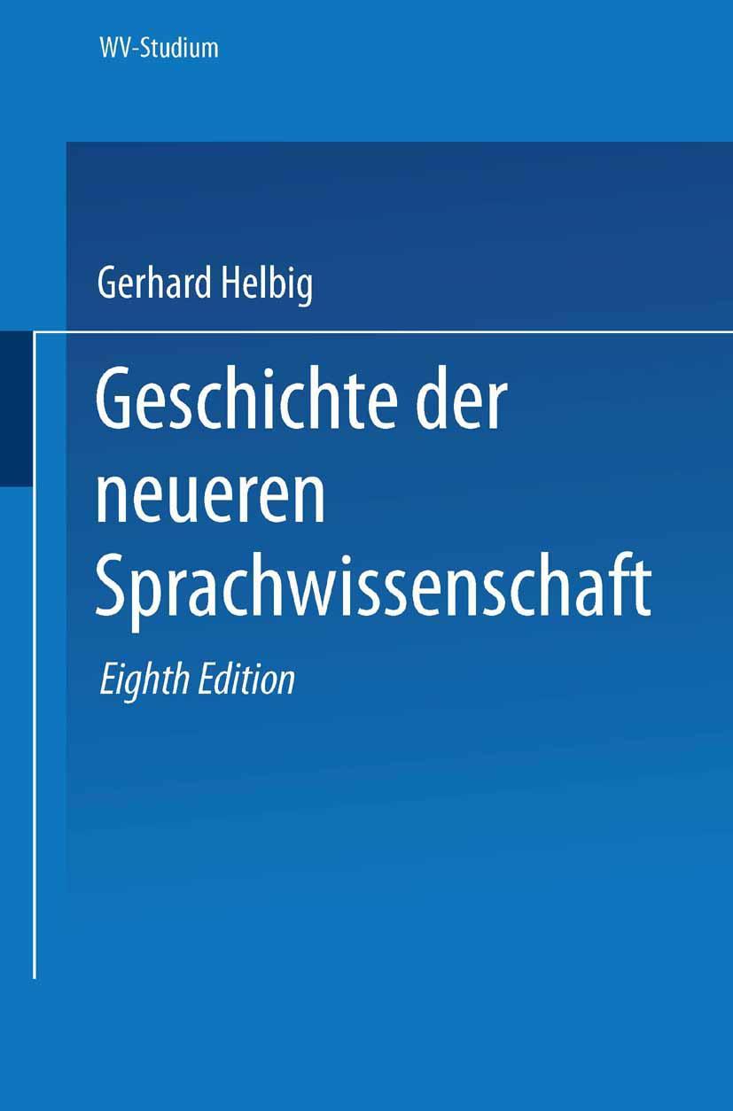 Vorderes Coverbild Geschichte der neueren Sprachwissenschaft