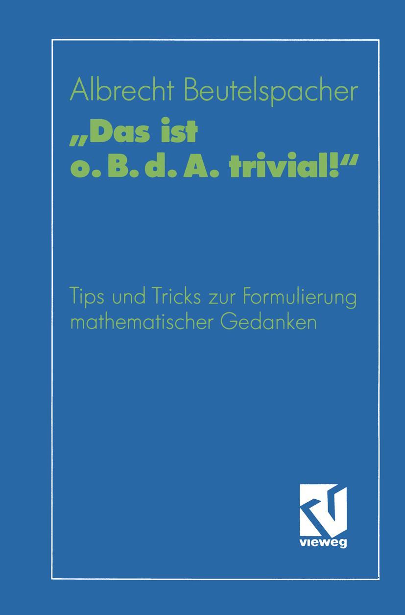 Vorderes Coverbild "Das ist o. B. d. A. trivial!"