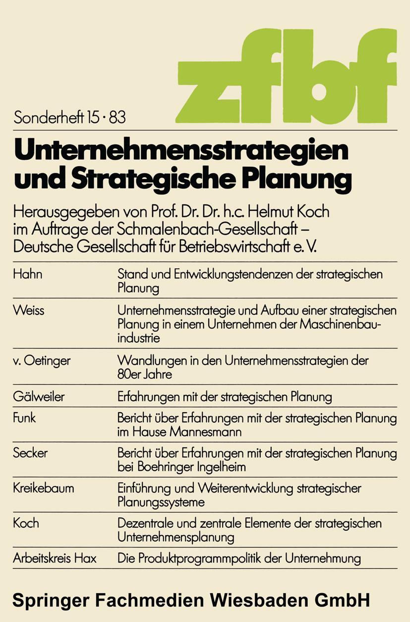Vorderes Coverbild Unternehmensstrategien und strategische Planung