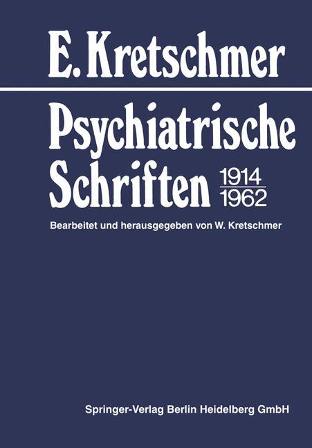 Vorderes Coverbild Psychiatrische Schriften 1914-1962