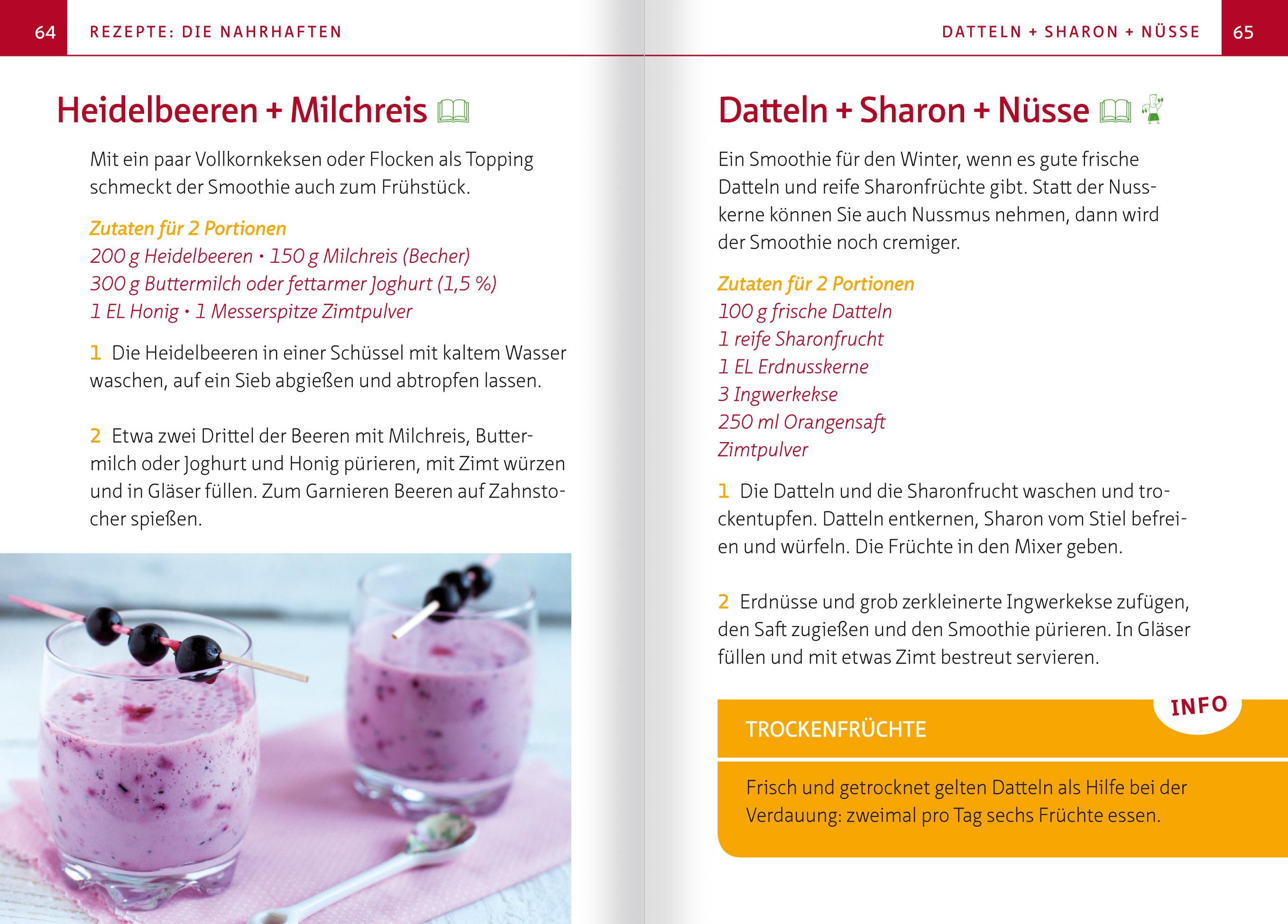 Beispielinhalt (Bild) Smoothies für Körper, Geist und Seele. Kompakt-Ratgeber