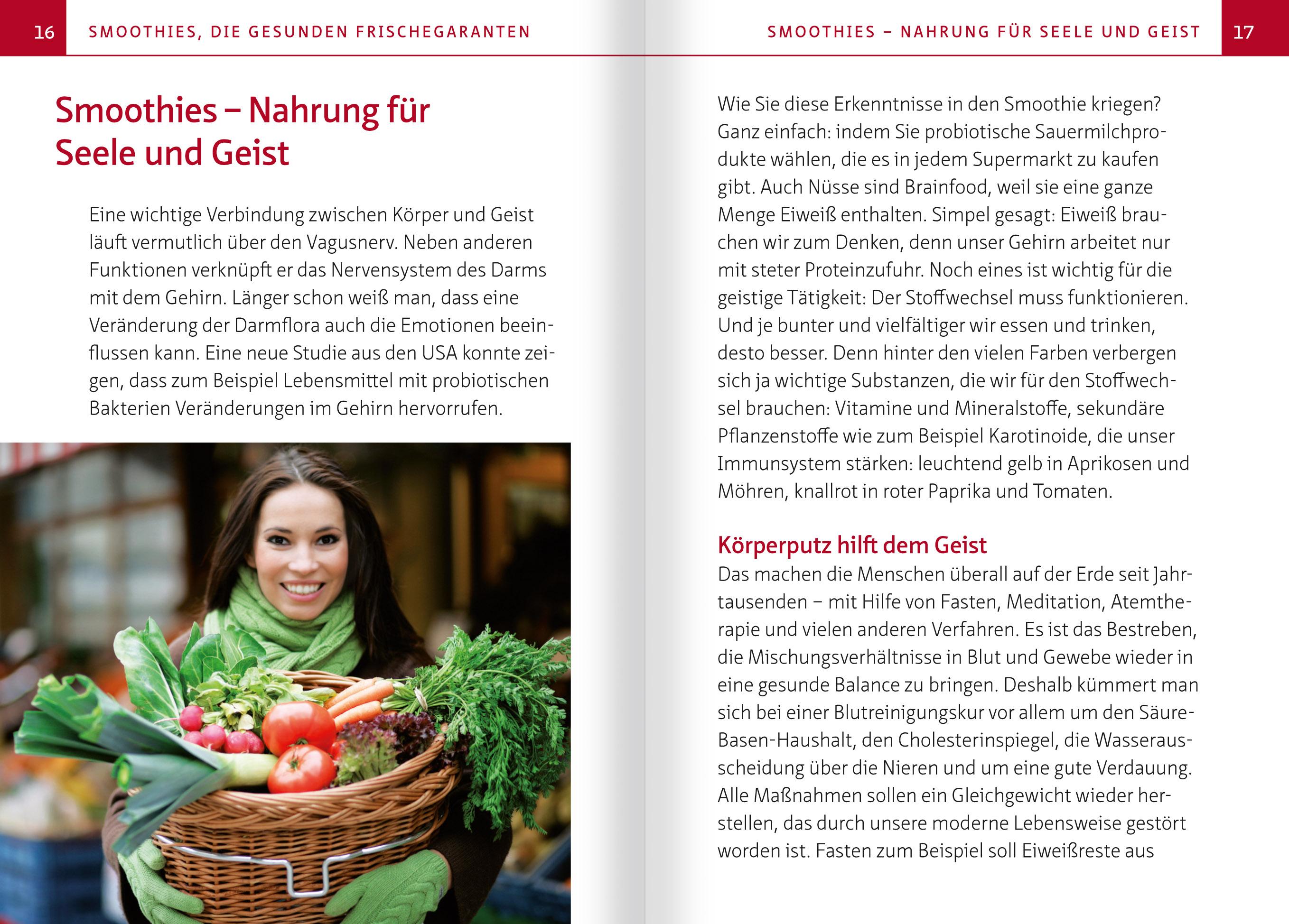 Beispielinhalt (Bild) Smoothies für Körper, Geist und Seele. Kompakt-Ratgeber