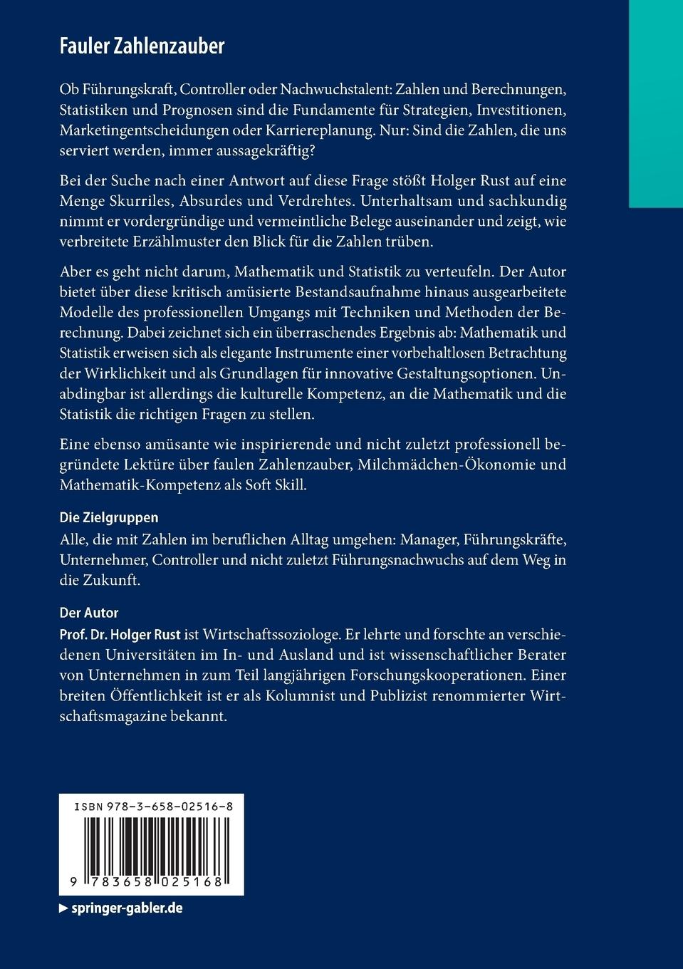 Rückseitencover Fauler Zahlenzauber