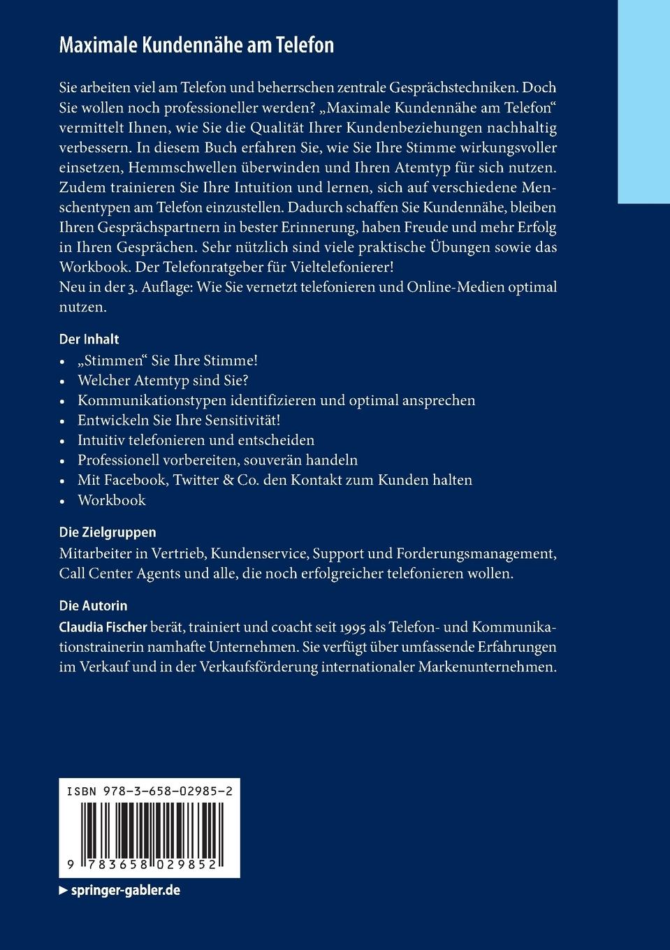 Rückseitencover Maximale Kundennähe am Telefon