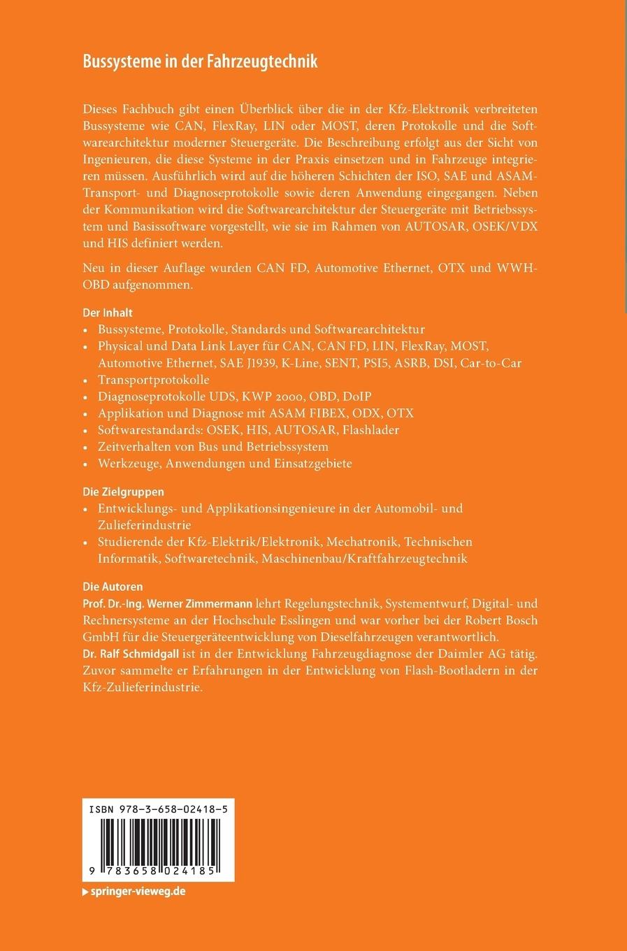 Rückseitencover Bussysteme in der Fahrzeugtechnik