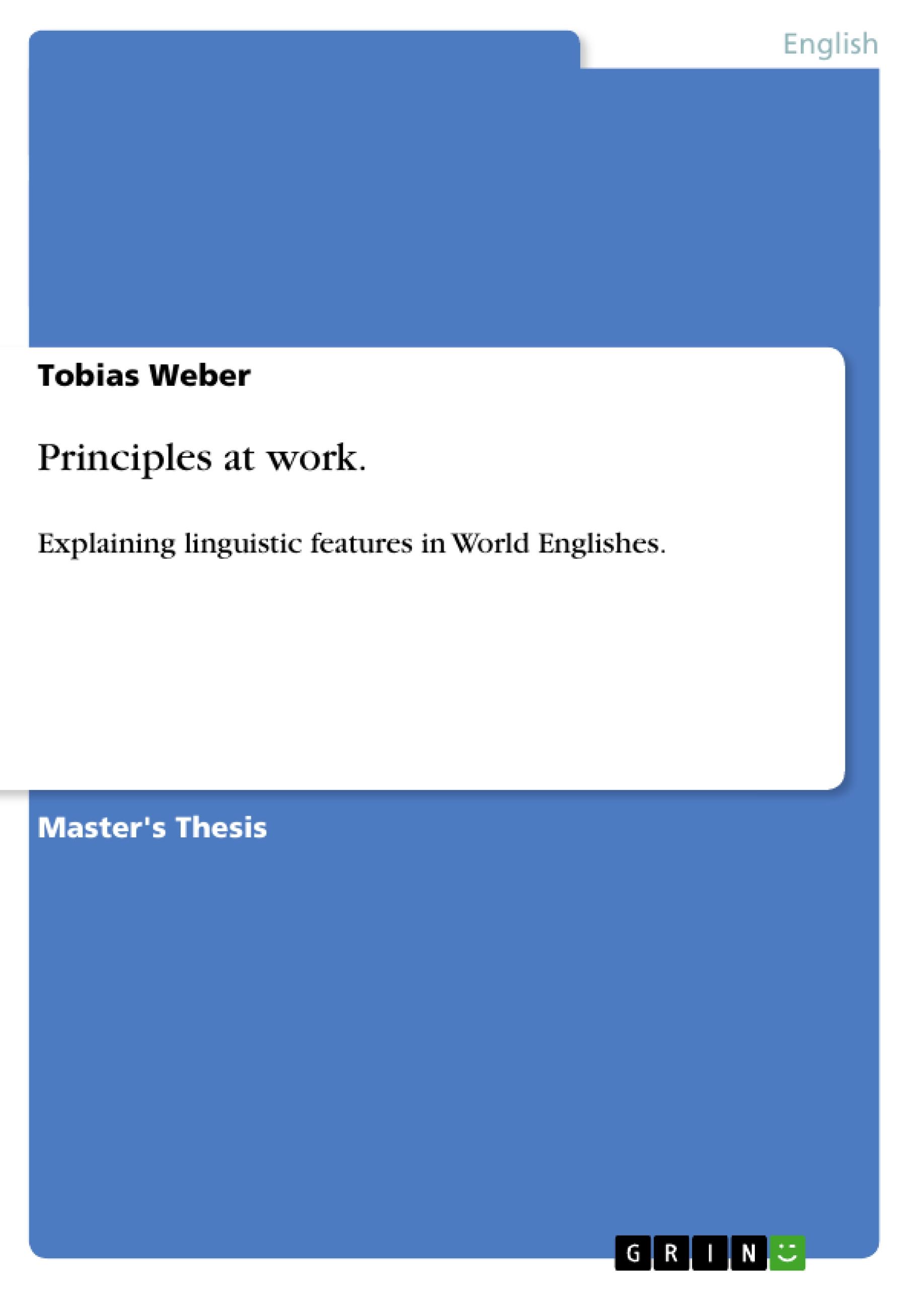 Vorderes Coverbild Principles at work.
