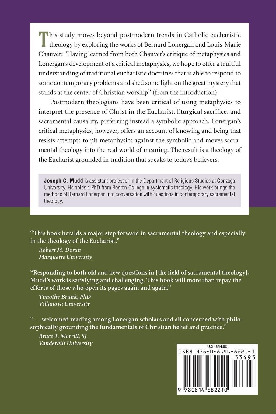 Rückseitencover Eucharist as Meaning