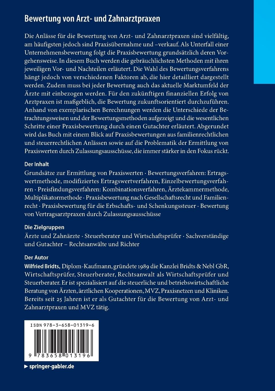 Rückseitencover Bewertung von Arzt- und Zahnarztpraxen