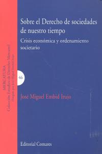 Vorderes Coverbild Sobre el derecho de sociedades de nuestro tiempo