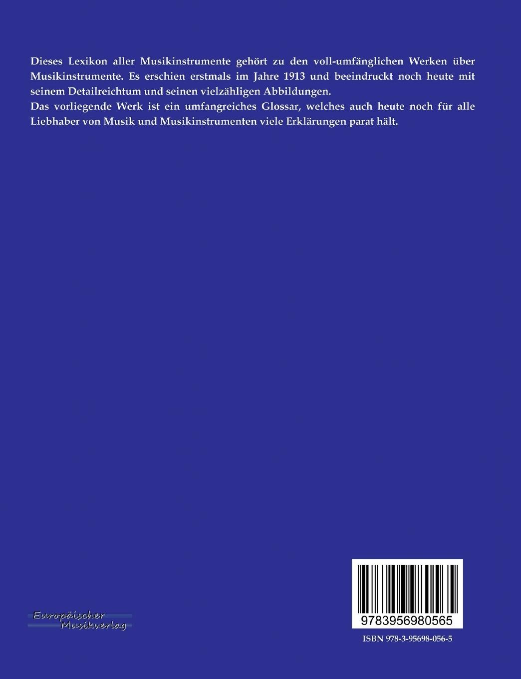 Rückseitencover Das Lexikon der Musikinstrumente