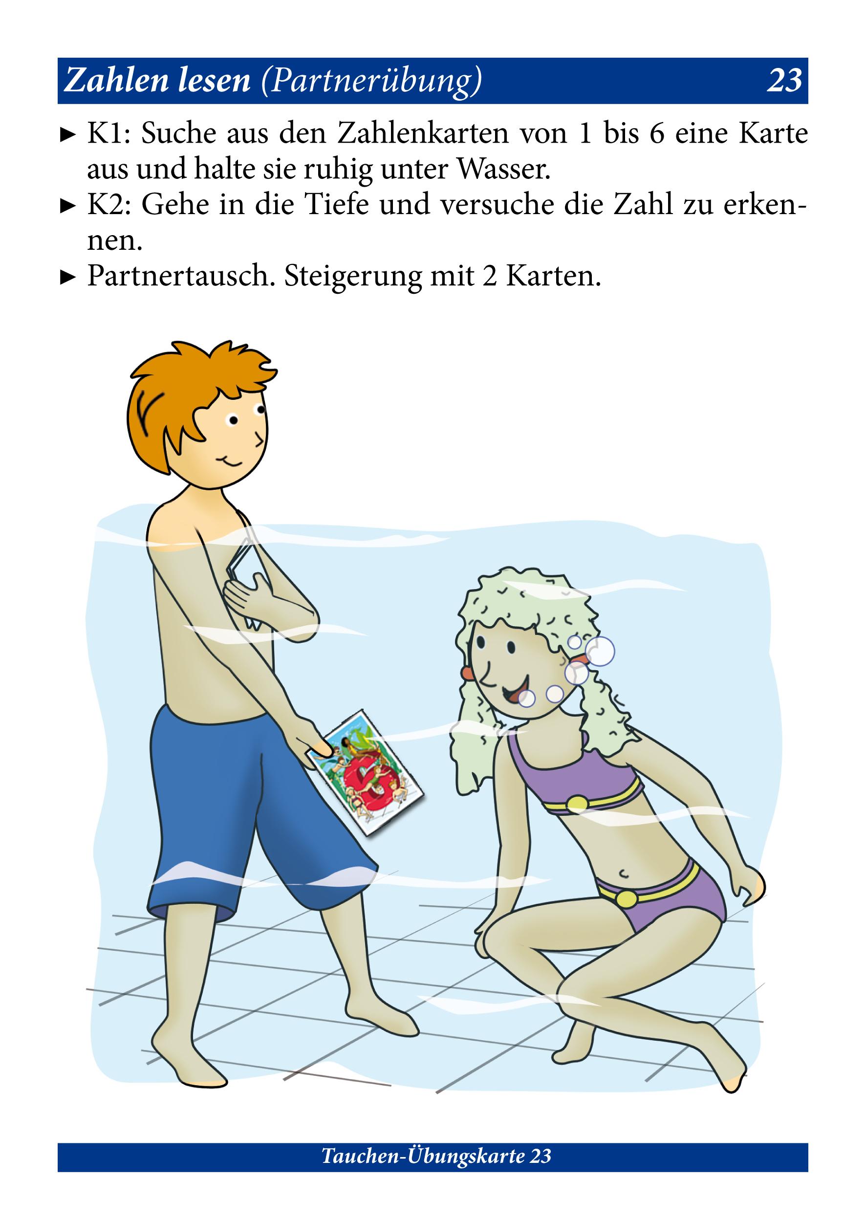 Beispielinhalt (Bild) Schwimmen lernen 02. Tauchen. Laminiert