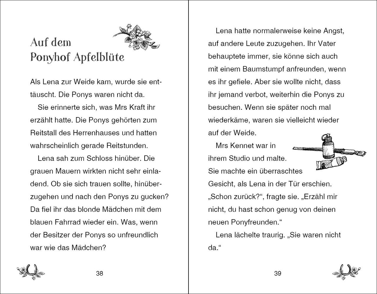 Beispielinhalt (Bild) Ponyhof Apfelblüte 01. Lena und Samson