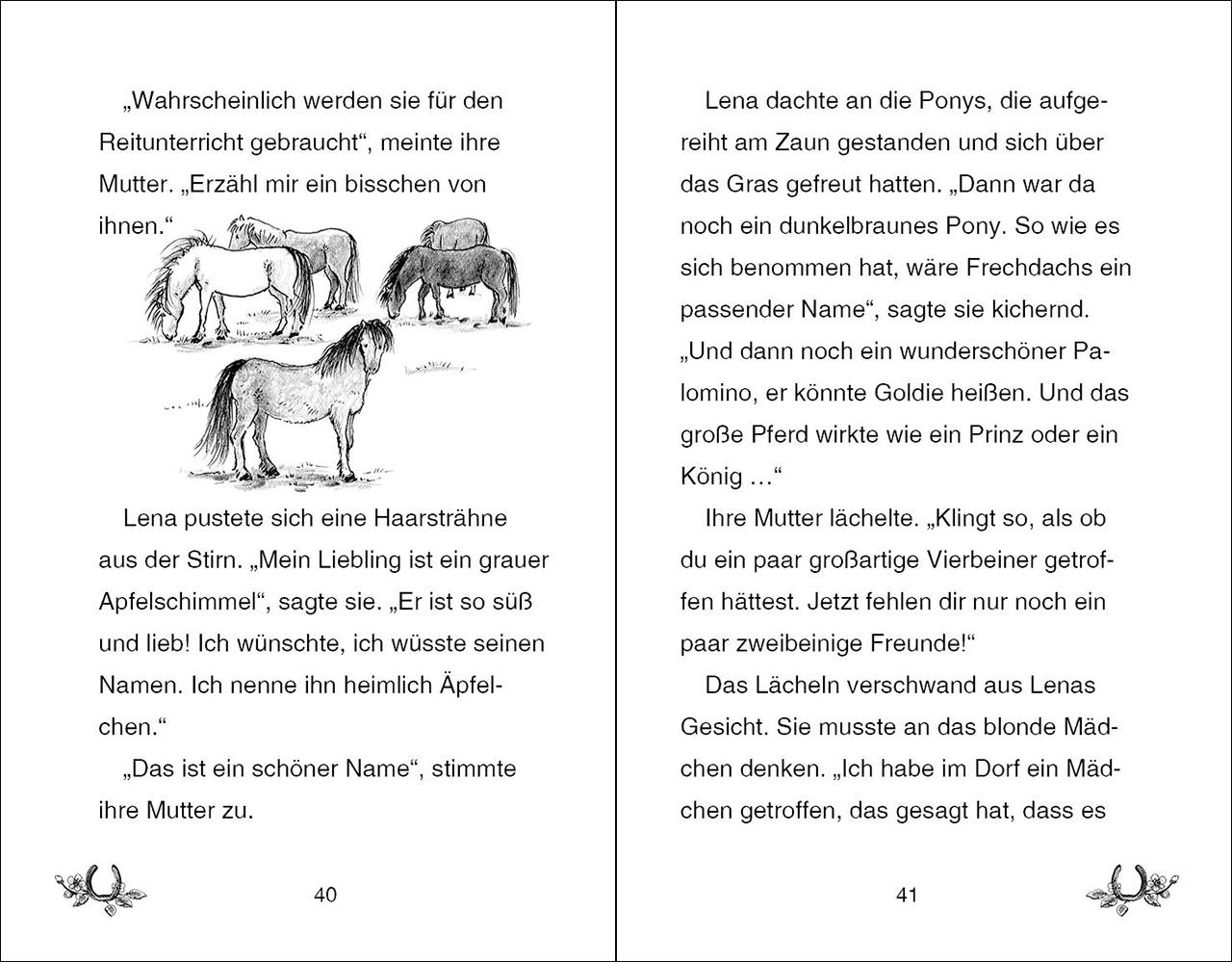 Beispielinhalt (Bild) Ponyhof Apfelblüte 01. Lena und Samson