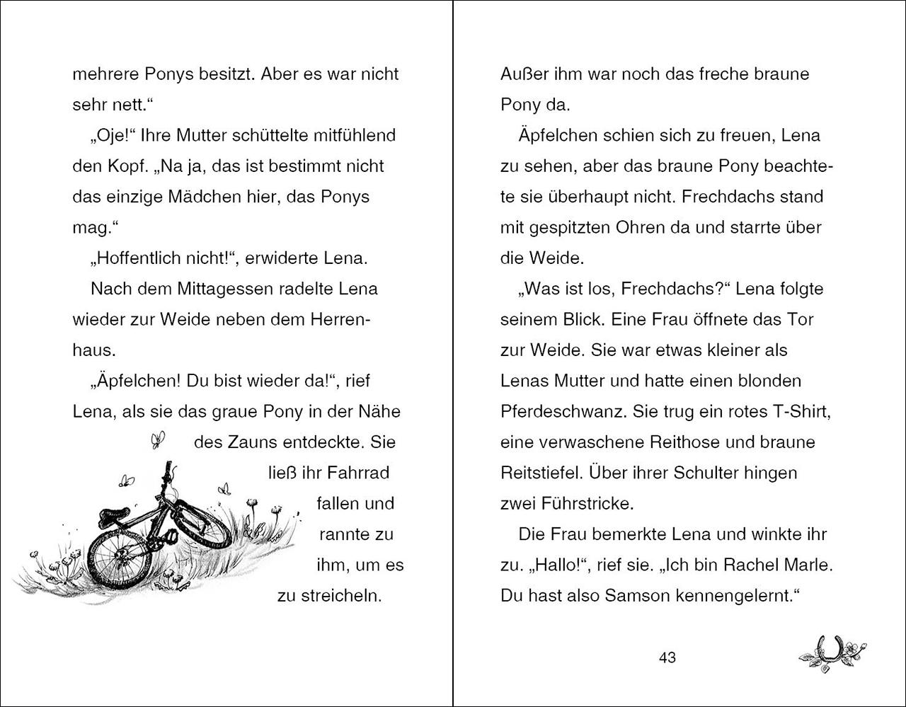 Beispielinhalt (Bild) Ponyhof Apfelblüte 01. Lena und Samson