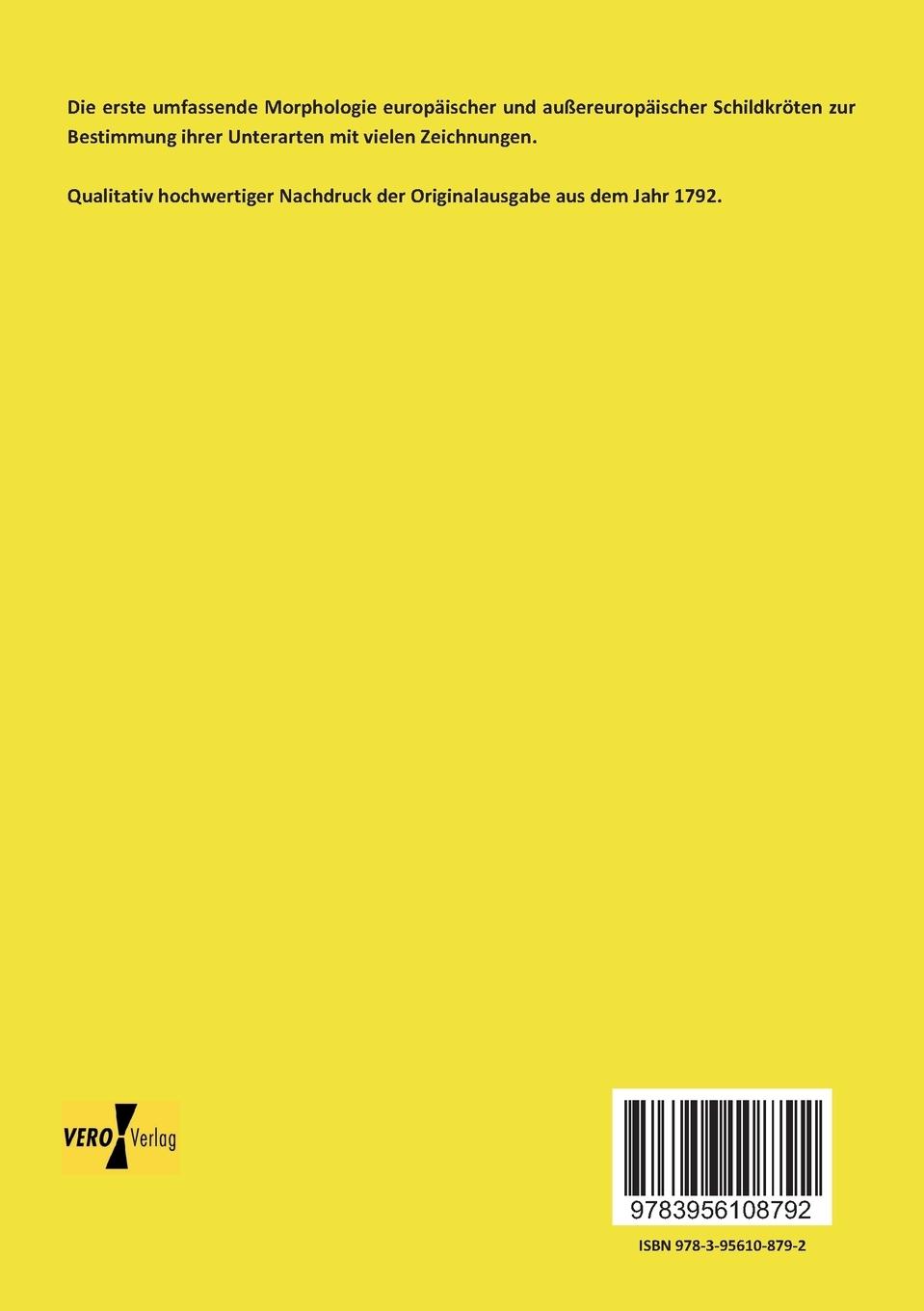 Rückseitencover Naturgeschichte der Schildkröten