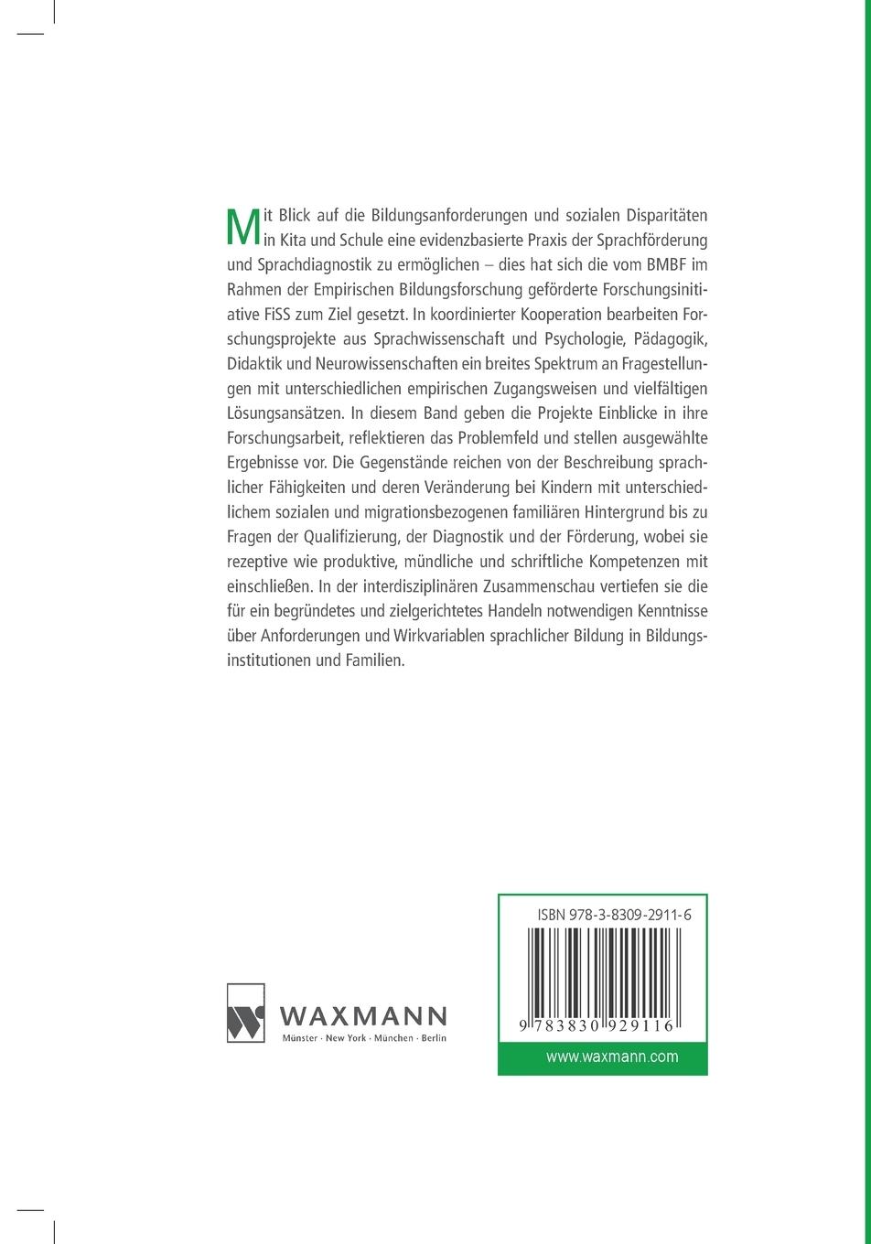 Rückseitencover Sprachförderung und Sprachdiagnostik
