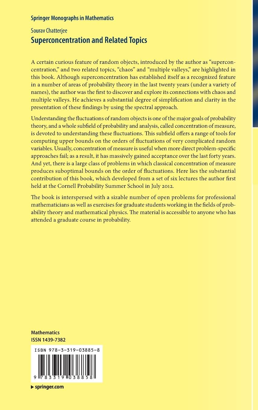 Rückseitencover Superconcentration and Related Topics