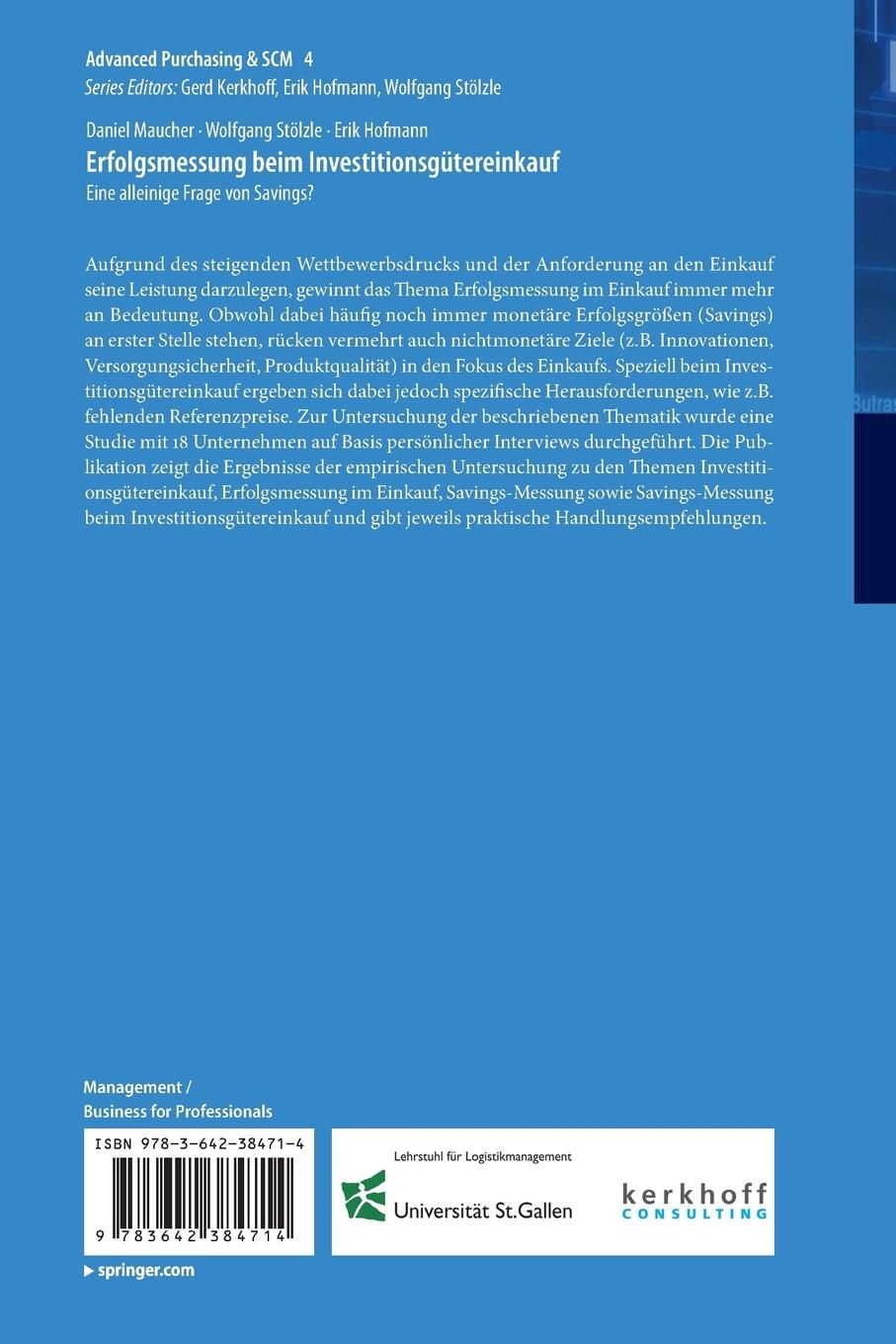 Rückseitencover Erfolgsmessung beim Investitionsgütereinkauf