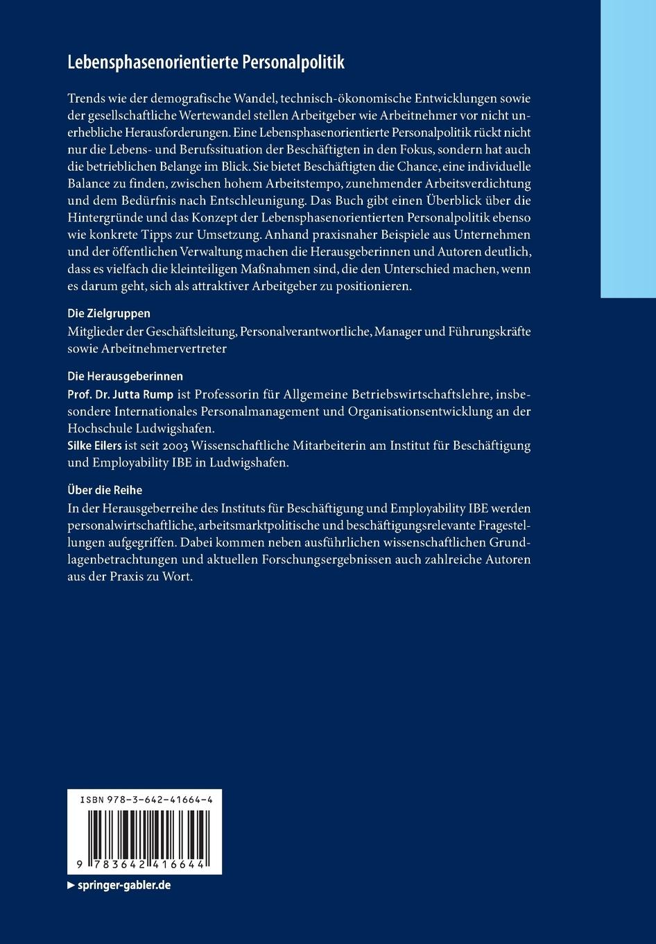 Rückseitencover Lebensphasenorientierte Personalpolitik