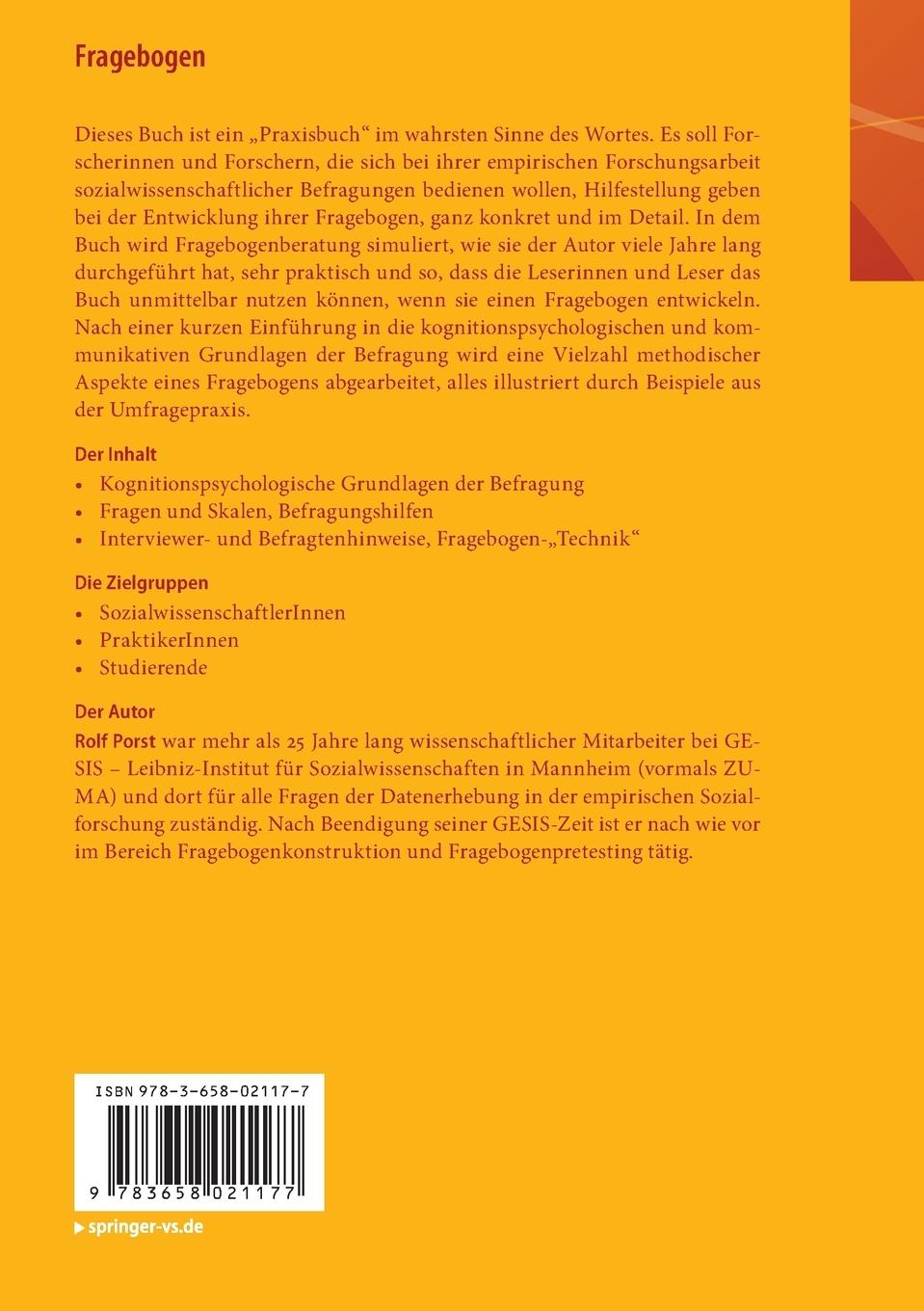 Rückseitencover Fragebogen