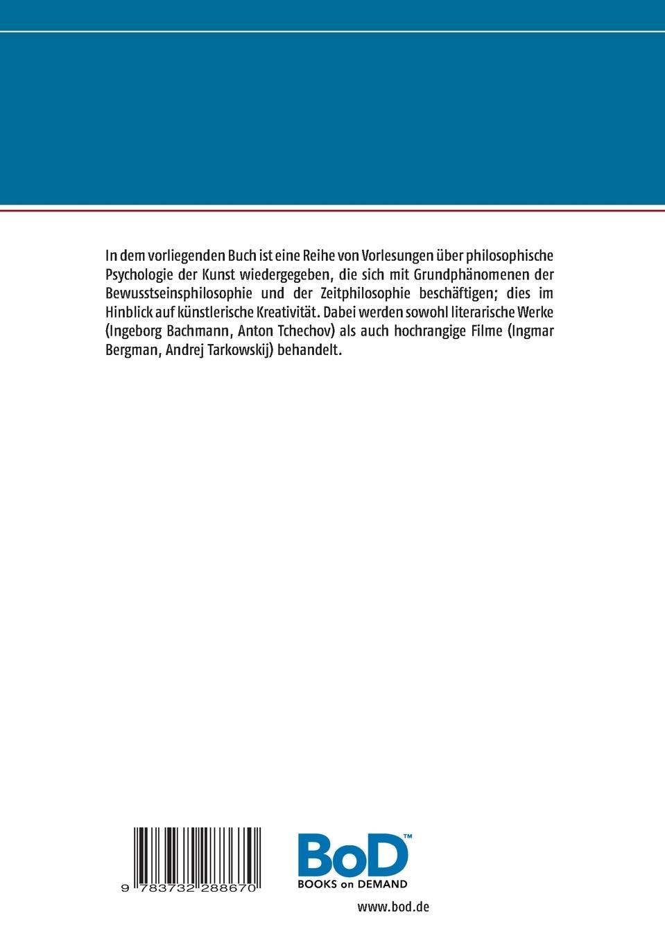 Rückseitencover Vorlesungen zur philosophischen Psychologie von Kunst. Band 6